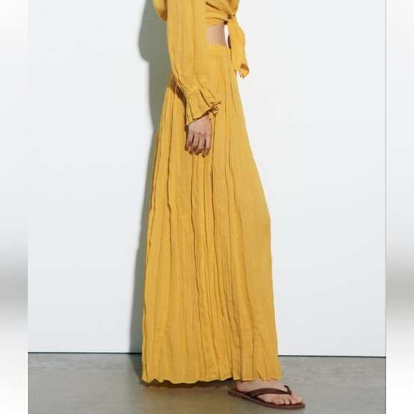 Zara Long Ramie Skirt - Picture 5 of 11